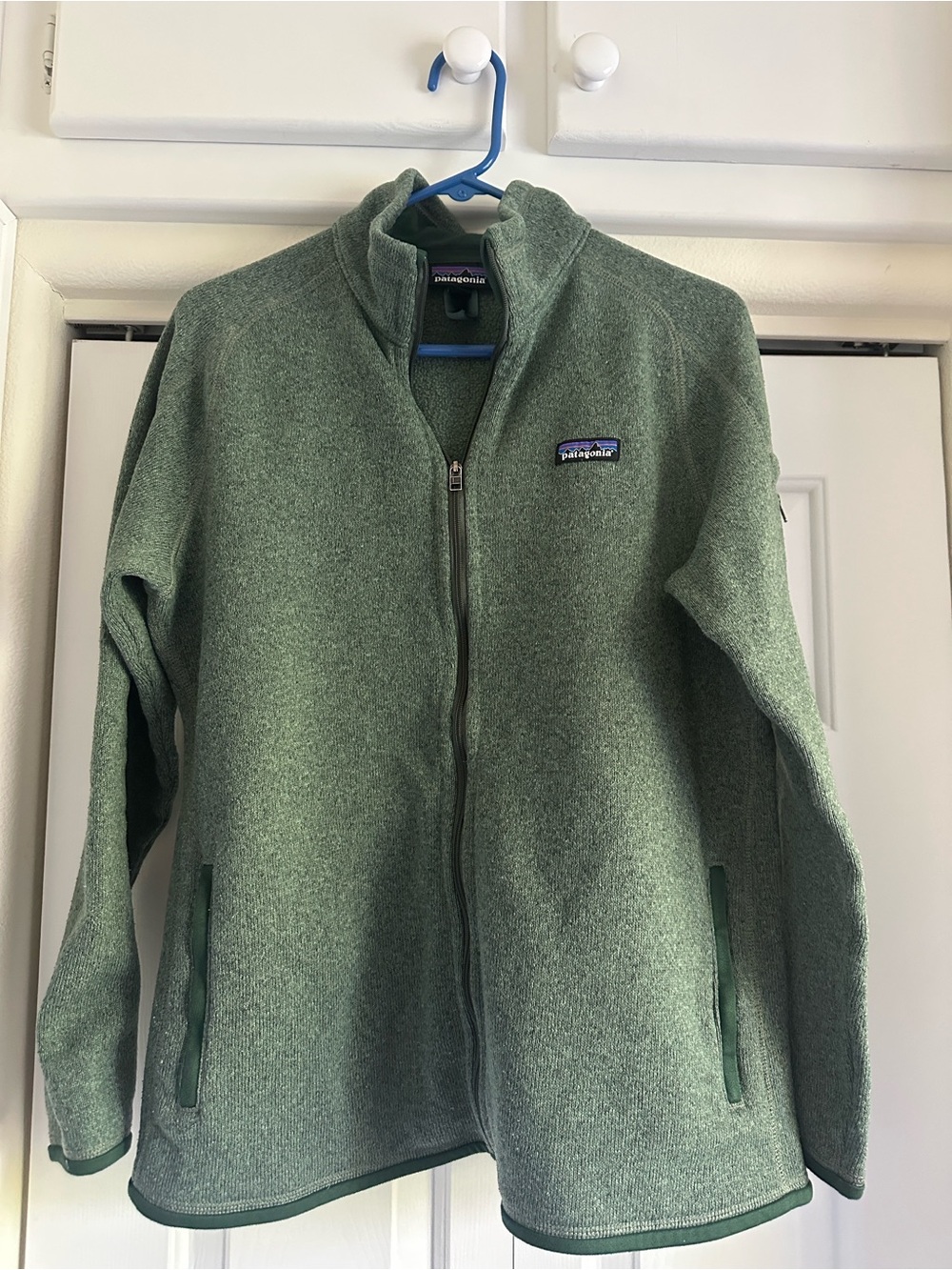 Patagonia Women's Heathered Sage Green Full-Zip Performance Jacket